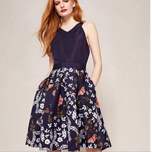 Ted Baker London Bethah Kyoto Fit Flare Zip Back Sleeveless Dress